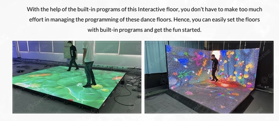 Indoor Outdoor P3.91 P4.81   P2.976 Full Color Interactive500*500mm  Led Dance Floor Display Screen