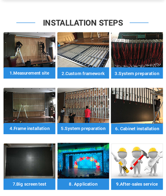 Indoor P4.81 Led Display Screen Cabinet Video TV Wall Factory Wholesale Factory Direct Sale 500*500mm