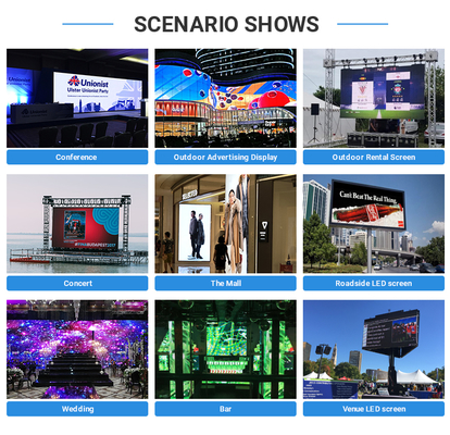 Rental Led Display Outdoor Full Color P3.91 Led 500x500mm Die Cast Aluminum Display Screens
