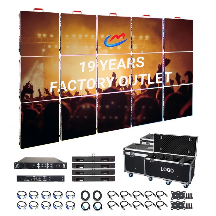 Rental Led Display Indoor Outdoor Full Color Ledwall P3.9 P3.91 Led Video Wall 500x500mm Die Cast Aluminum Display Screens